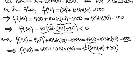 if f(x) = x^2 +10 sin x, show that there is a number c such that f (c ...